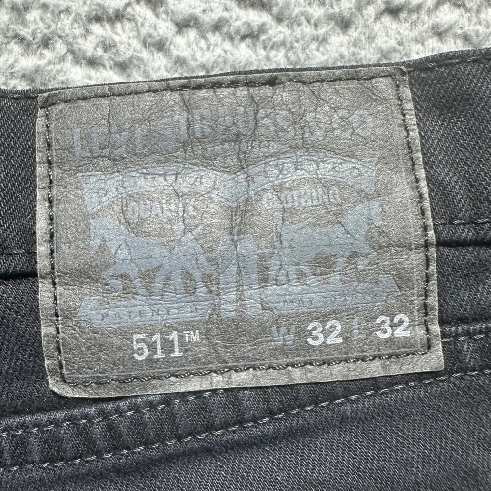 Levis 511 Slim Fit Black Jeans Mens 32x29 Stretch Denim Pants